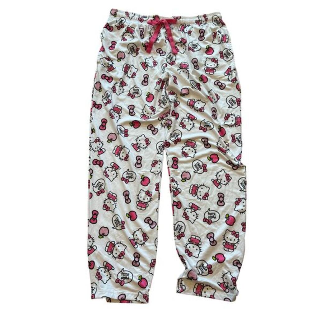 Hello‎ kitty pajama pants - apples and bows Large